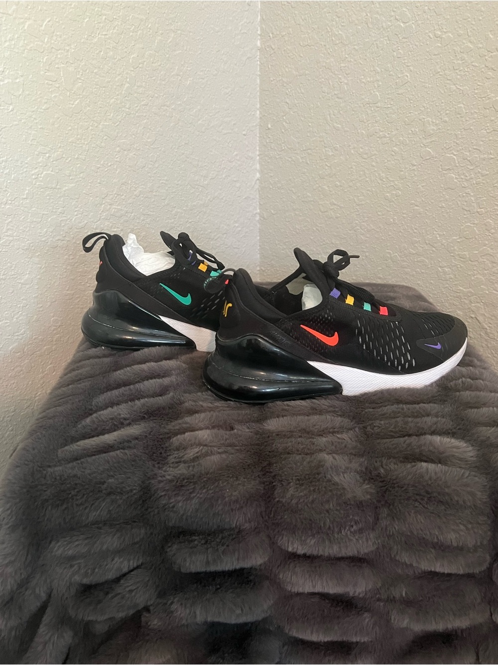 Nike Women’s Black Air Max 270 with Multicolor Accents